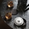 Georg Jensen MANHATTAN Podkładki pod Szklanki ze Skóry Naturalnej w Stalowym Etui